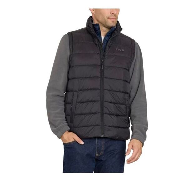 Izod Other - Izod men’s black water resistant lightweight puffer vest size/XXL